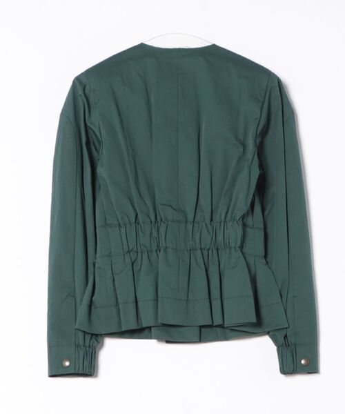 DESIGNWORKS（デザインワークス）の「ギャバジンノーカラーブルゾン（ブルゾン・レディース・グリーン/イエロー・38）」の5枚目の写真