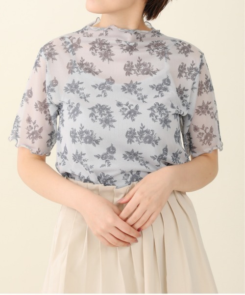 sakishimatokyo（サキシマトーキョー）の「「レトロボタニカル柄ボトルネックT&キャミSET」（Tシャツ/カットソー・レディース・ブラック/ベージュ/グレー/オフホワイト/グリーン・FREE）」の4枚目の写真