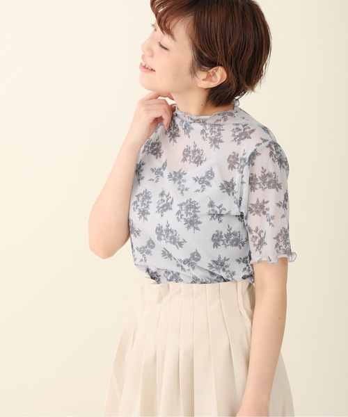 sakishimatokyo（サキシマトーキョー）の「「レトロボタニカル柄ボトルネックT&キャミSET」（Tシャツ/カットソー・レディース・ブラック/ベージュ/グレー/オフホワイト/グリーン・FREE）」の10枚目の写真