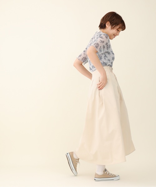 sakishimatokyo（サキシマトーキョー）の「「レトロボタニカル柄ボトルネックT&キャミSET」（Tシャツ/カットソー・レディース・ブラック/ベージュ/グレー/オフホワイト/グリーン・FREE）」の12枚目の写真