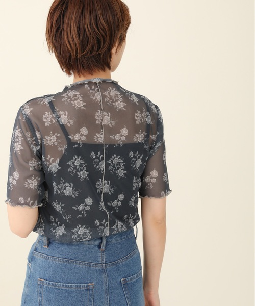 sakishimatokyo（サキシマトーキョー）の「「レトロボタニカル柄ボトルネックT&キャミSET」（Tシャツ/カットソー・レディース・ブラック/ベージュ/グレー/オフホワイト/グリーン・FREE）」の14枚目の写真