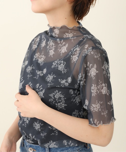 sakishimatokyo（サキシマトーキョー）の「「レトロボタニカル柄ボトルネックT&キャミSET」（Tシャツ/カットソー・レディース・ブラック/ベージュ/グレー/オフホワイト/グリーン・FREE）」の17枚目の写真