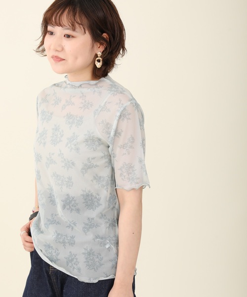 sakishimatokyo（サキシマトーキョー）の「「レトロボタニカル柄ボトルネックT&キャミSET」（Tシャツ/カットソー・レディース・ブラック/ベージュ/グレー/オフホワイト/グリーン・FREE）」の21枚目の写真