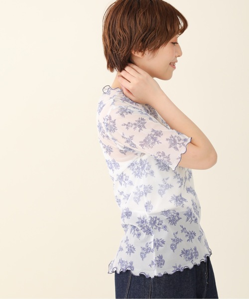 sakishimatokyo（サキシマトーキョー）の「「レトロボタニカル柄ボトルネックT&キャミSET」（Tシャツ/カットソー・レディース・ブラック/ベージュ/グレー/オフホワイト/グリーン・FREE）」の6枚目の写真