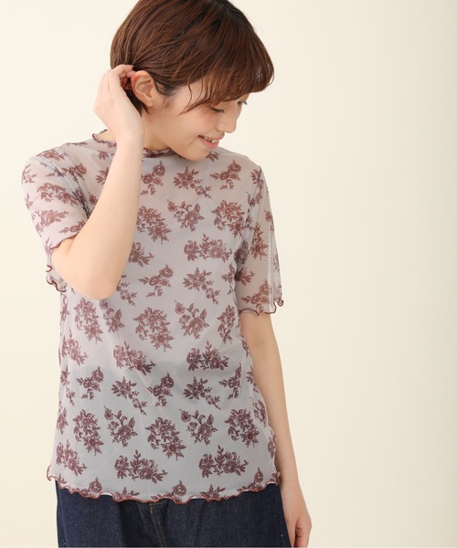 sakishimatokyo（サキシマトーキョー）の「「レトロボタニカル柄ボトルネックT&キャミSET」（Tシャツ/カットソー・レディース・ブラック/ベージュ/グレー/オフホワイト/グリーン・FREE）」の22枚目の写真