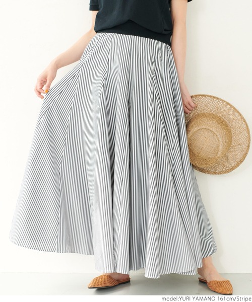 coca（coca）（コカ）の「＼新色登場／ストライプマチフレアースカート（スカート・レディース・ストライプ/チャコールグレー/グリーン/ライトグリーン・ONE SIZE/SHORT/LONG）」の21枚目の写真