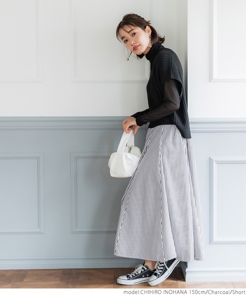 coca（coca）（コカ）の「＼新色登場／ストライプマチフレアースカート