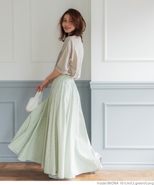 coca（coca）（コカ）の「＼新色登場／ストライプマチフレアースカート