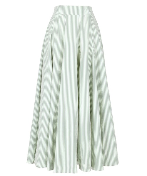 coca（coca）（コカ）の「＼新色登場／ストライプマチフレアースカート（スカート・レディース・ストライプ/チャコールグレー/グリーン/ライトグリーン・ONE SIZE/SHORT/LONG）」の15枚目の写真