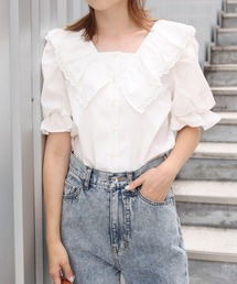 one after another NICE CLAUP | ビックカラーフリルブラウス(シャツ/ブラウス)