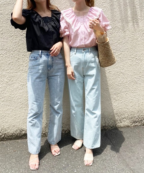 one after another NICE CLAUP（ワンアフターアナザーナイスクラップ）の「ビックカラーフリルブラウス（シャツ/ブラウス・レディース・ブラック/オフホワイト/ホワイト系その他/ブラック系その他/レッド系その他・FREE）」の9枚目の写真