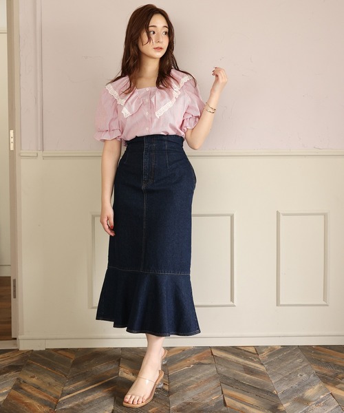 one after another NICE CLAUP（ワンアフターアナザーナイスクラップ）の「ビックカラーフリルブラウス（シャツ/ブラウス・レディース・ブラック/オフホワイト/ホワイト系その他/ブラック系その他/レッド系その他・FREE）」の14枚目の写真