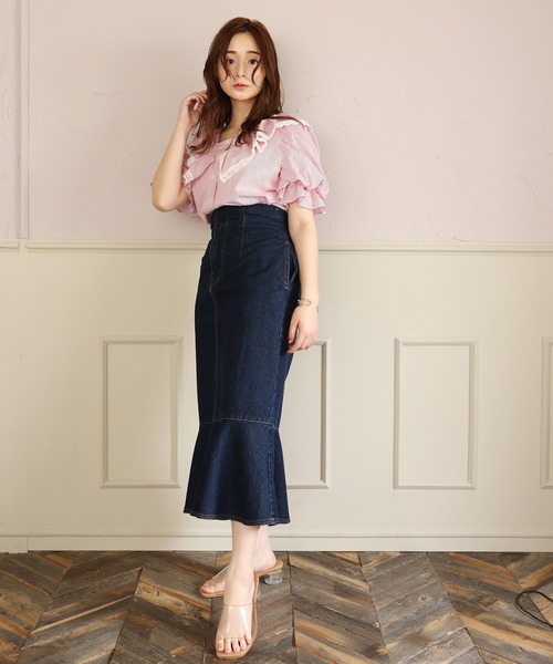 one after another NICE CLAUP（ワンアフターアナザーナイスクラップ）の「ビックカラーフリルブラウス（シャツ/ブラウス・レディース・ブラック/オフホワイト/ホワイト系その他/ブラック系その他/レッド系その他・FREE）」の16枚目の写真