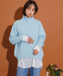 MADEMOISELLE ROPE' | 【一部WEB限定】<カシミヤ混>タートルネックコクーンニットプルオーバー(ニット/セーター)