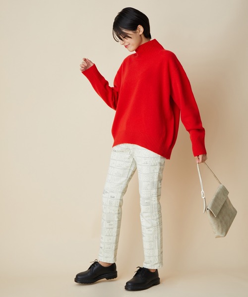 MADEMOISELLE ROPE'（マドモアゼル ロペ）の「【追加】<カシミヤ混>タートルネックコクーンニットプルオーバー（ニット/セーター・レディース・ホワイト/ダークブラウン/ブルー系その他6/レッド・38）」の19枚目の写真
