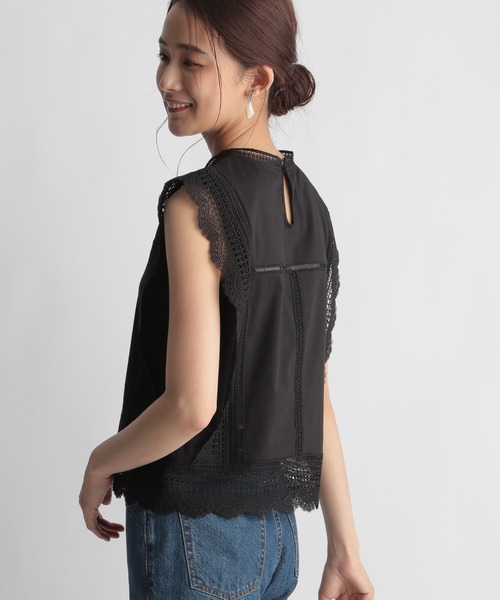 Andemiu（アンデミュウ）の「レースキリカエノースリブラウス956179（シャツ/ブラウス・レディース・オフホワイト/ブラック/オレンジ・FREE）」の17枚目の写真