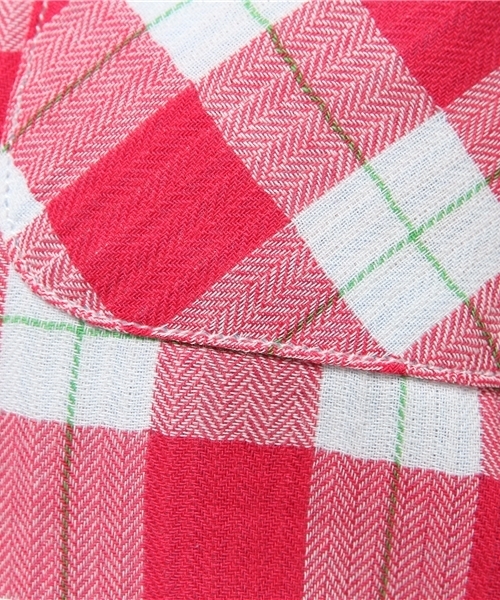 coen(コーエン)の「ダブルガーゼブロックチェック柄シャツ(シャツ/ブラウス・レディース・ケリー/ネイビー/ピンク・LARGE/MEDIUM)」の14枚目の写真