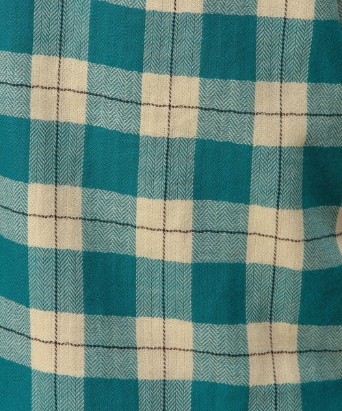coen(コーエン)の「ダブルガーゼブロックチェック柄シャツ(シャツ/ブラウス・レディース・ケリー/ネイビー/ピンク・LARGE/MEDIUM)」の16枚目の写真