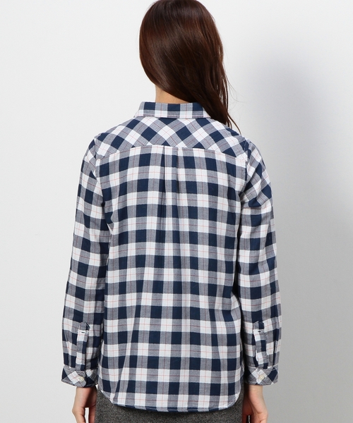 coen(コーエン)の「ダブルガーゼブロックチェック柄シャツ(シャツ/ブラウス・レディース・ケリー/ネイビー/ピンク・LARGE/MEDIUM)」の9枚目の写真
