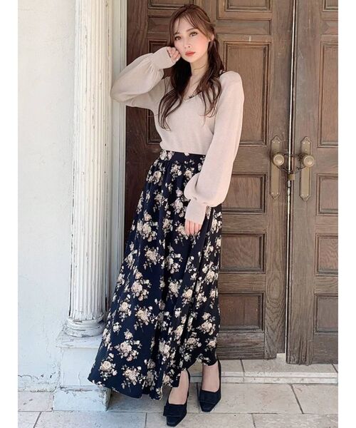 RESEXXY（リゼクシー）の「レースキャミセットニットトップス（ニット/セーター・レディース・グリーン/ベージュ/ブラック/ホワイト・FREE）」の13枚目の写真