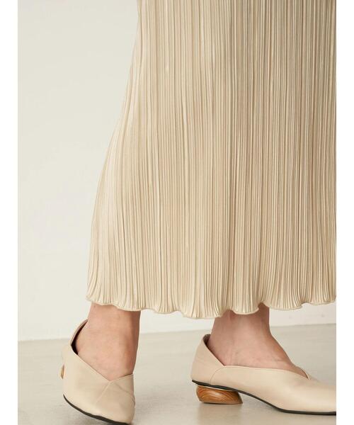 earth music&ecology（アースミュージックアンドエコロジー）の「シャイニープリーツカットスカート ＊（スカート・レディース・ブラック/グリーン/その他6/ライトベージュ・FREE）」の11枚目の写真