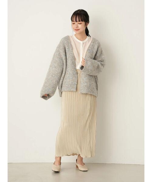 earth music&ecology（アースミュージックアンドエコロジー）の「シャイニープリーツカットスカート ＊（スカート・レディース・ブラック/グリーン/その他6/ライトベージュ・FREE）」の13枚目の写真