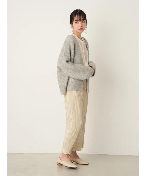 earth music&ecology（アースミュージックアンドエコロジー）の「シャイニープリーツカットスカート ＊（スカート・レディース・ブラック/グリーン/その他6/ライトベージュ・FREE）」の14枚目の写真