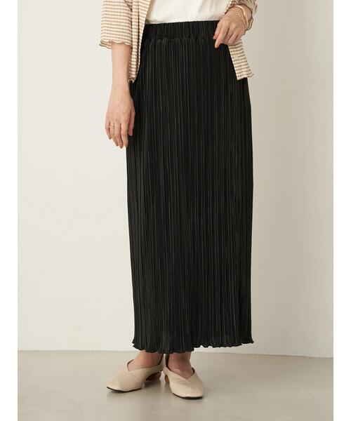 earth music&ecology（アースミュージックアンドエコロジー）の「シャイニープリーツカットスカート ＊（スカート・レディース・ブラック/グリーン/その他6/ライトベージュ・FREE）」の16枚目の写真