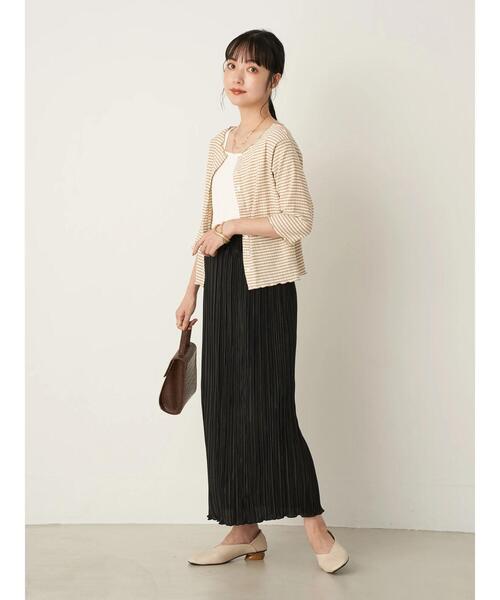 earth music&ecology（アースミュージックアンドエコロジー）の「シャイニープリーツカットスカート ＊（スカート・レディース・ブラック/グリーン/その他6/ライトベージュ・FREE）」の20枚目の写真