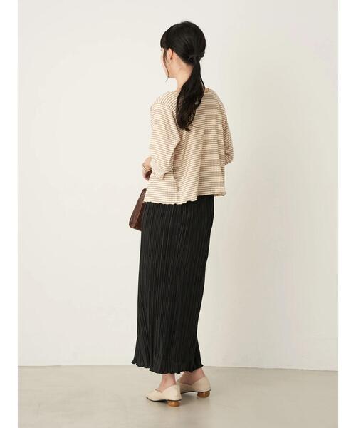 earth music&ecology（アースミュージックアンドエコロジー）の「シャイニープリーツカットスカート ＊（スカート・レディース・ブラック/グリーン/その他6/ライトベージュ・FREE）」の21枚目の写真