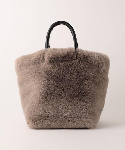 green label relaxing(グリーンレーベルリラクシング)の「NEW FUR エコバッグ付き 2WAY バッグ(トートバッグ・レディース・ブラック/ベージュ/グレー/オフホワイト・FREE)」の10枚目の写真