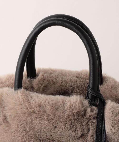 green label relaxing(グリーンレーベルリラクシング)の「NEW FUR エコバッグ付き 2WAY バッグ(トートバッグ・レディース・ブラック/ベージュ/グレー/オフホワイト・FREE)」の12枚目の写真