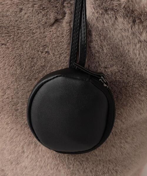 green label relaxing(グリーンレーベルリラクシング)の「NEW FUR エコバッグ付き 2WAY バッグ(トートバッグ・レディース・ブラック/ベージュ/グレー/オフホワイト・FREE)」の13枚目の写真