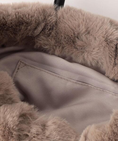 green label relaxing(グリーンレーベルリラクシング)の「NEW FUR エコバッグ付き 2WAY バッグ(トートバッグ・レディース・ブラック/ベージュ/グレー/オフホワイト・FREE)」の15枚目の写真