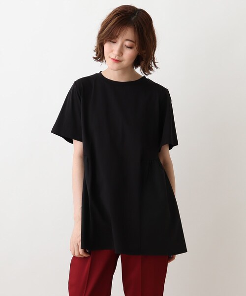 DRESKIP(ドレスキップ)の「◆布帛切り替えTシャツ(Tシャツ/カットソー・レディース・ライトベージュ/ライトパープル/ブラック/カーキ・03/02/04)」の2枚目の写真