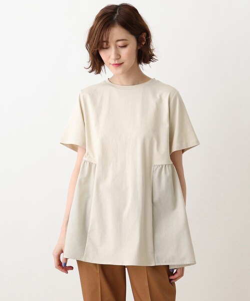 DRESKIP(ドレスキップ)の「◆布帛切り替えTシャツ(Tシャツ/カットソー・レディース・ライトベージュ/ライトパープル/ブラック/カーキ・03/02/04)」の8枚目の写真