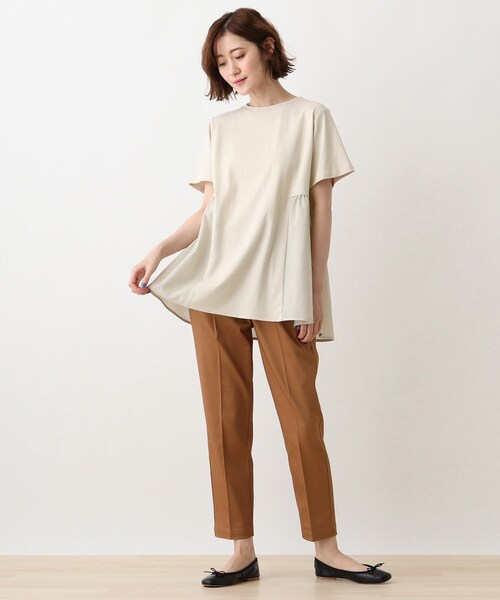 DRESKIP(ドレスキップ)の「◆布帛切り替えTシャツ(Tシャツ/カットソー・レディース・ライトベージュ/ライトパープル/ブラック/カーキ・03/02/04)」の9枚目の写真