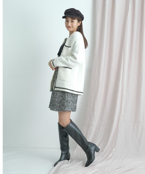 Rirandture(リランドチュール)の「ミックスツィード配色ジャケット(その他アウター・レディース・チャコールグレー/オフホワイト・1/2)」の20枚目の写真