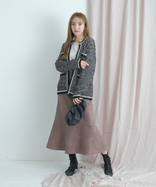 Rirandture(リランドチュール)の「ミックスツィード配色ジャケット(その他アウター・レディース・チャコールグレー/オフホワイト・1/2)」の18枚目の写真