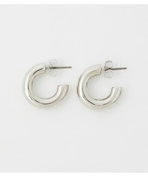 AZUL by moussy | WIDE METAL MINI HOOP EARRINGS/ワイドメタルミニフープピアス(ピアス（両耳用）)