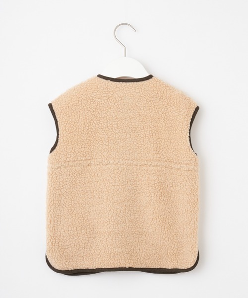 CIAOPANIC TYPY（チャオパニックティピー）の「【KIDS】ミリタリーパイピングボアベスト（ベスト・キッズ・ブラウン/ベージュ・SMALL/MEDIUM/LARGE/X-LARGE/XX-LARGE）」の5枚目の写真