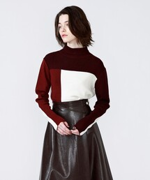 LOVELESS | ブロッキング 2フェイスタートル(ニット/セーター)