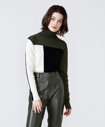 LOVELESS | ブロッキング 2フェイスタートル(ニット/セーター)