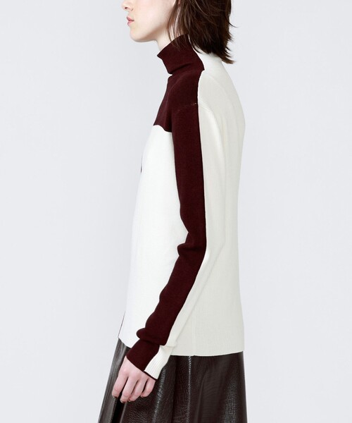 LOVELESS（ラブレス）の「ブロッキング 2フェイスタートル（ニット/セーター・レディース・ブラック/グレー/ベージュ系その他/レッド系その他・36/34）」の14枚目の写真