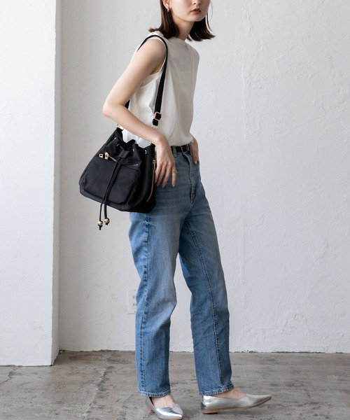 セール】10ポケット巾着ショルダーバッグ クロスボディバッグ