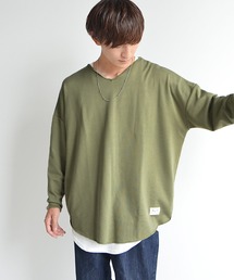 【MinoriTY】ルーズシルエットVネックロンT カットソー Tシャツ メンズ 無地 秋服