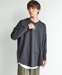 MinoriTY | 浅Vネックオーバーサイズシルエットトレーナー(Tシャツ/カットソー)