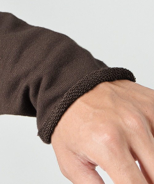 MinoriTY（マイノリティ）の「【MinoriTY】ルーズシルエットVネックロンT カットソー Tシャツ メンズ 無地 秋服（Tシャツ/カットソー・メンズ・カーキ/アイボリー/ブルーグレー/モカ/パープル系その他/チャコール・S/M/L）」の12枚目の写真