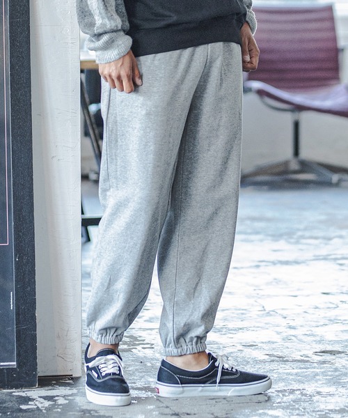 CAMBIO(カンビオ)の「mp9411-Over Size Silhouette Sweat Pants スウェットパンツ(スウェットパンツ・メンズ・アッシュ/ヘザーグレー/ブラック/ネイビー・L/M)」の6枚目の写真