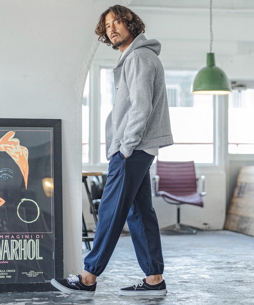 CAMBIO(カンビオ)の「mp9411-Over Size Silhouette Sweat Pants スウェットパンツ(スウェットパンツ・メンズ・アッシュ/ヘザーグレー/ブラック/ネイビー・L/M)」の13枚目の写真